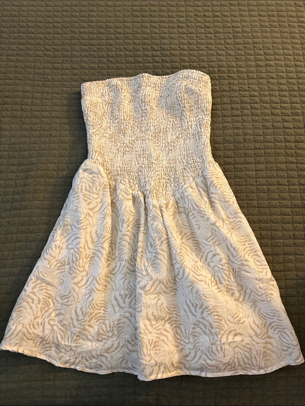 Universal Thread Strapless Ivory Textured Sundress
